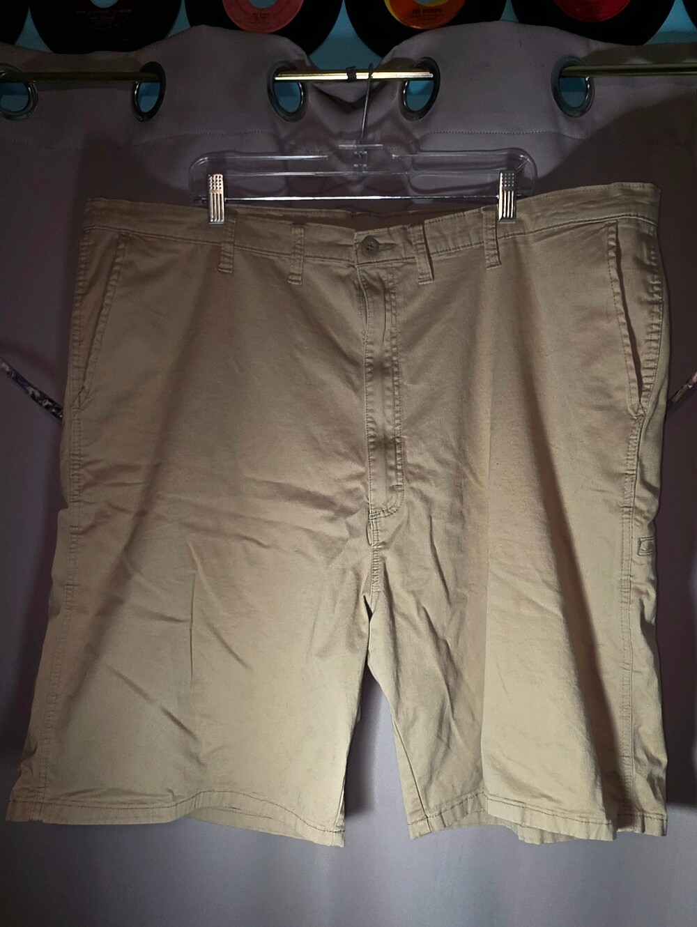 Mens Classic Khaki Shorts - Lightweight Cotton Chino